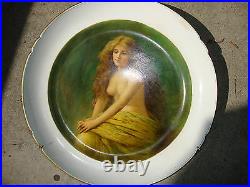 Antique KPM Russian Porcelain Plaque Plate Gardner Portrait Nude