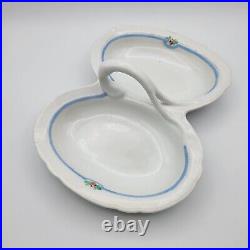 Antique KPM circa 1840-1890 Porcelain Hand painted Divided Serving Dish Handle