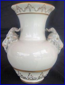 Antique KPM porcelain vase w goats Rams Heads raised gilding Berlin Royal (39)