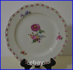 Antique Kpm Berlin Porcelain Floral Cabinet Plate