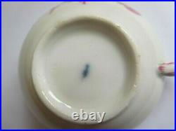 Antique Kpm Berlin Small Porcelain Cup And Saucer With Floral Puce Decoration