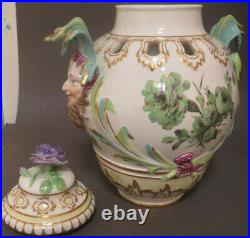 Antique Kpm German Berlin Porcelain Lidded Vase Potpourri Marked Mint Condition