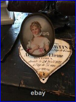 Antique Kpm Style Queen Louise Of Prussia Porcelain Portrait Plaque Handpainted