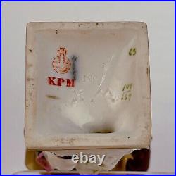 Antique Lg KPM Royal Berlin Porcelain Figurine of Boy w Batons pocket flask PC