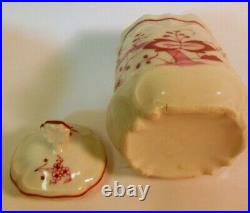Antique PINK ONION Porcelain Spice Condiment MUSTARD Jar KPM Meissen Pattern