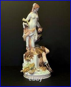 Antique Rare Large Mid 19th Century Berlin K. P. M. Porcelain Figural Group