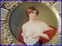 Antique Royal Vienna Portrait Plate Wagner Nude KPM