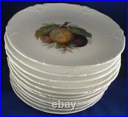 Antique Set of 11 KPM Berlin Porcelain Fruit Scene Plate s Porzellan Teller