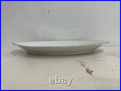 Antique Venus Silesia KPM German Porcelain Large Oval Serving Tray with Gold Trim
