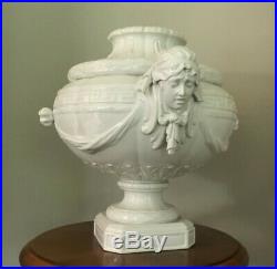 Antique Victorian KPM Berlin Porcelain Vase Marked 19th c female head Georgian