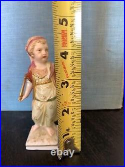 Antique Victorian KPM Germany porcelain girl figurine 1860's As is