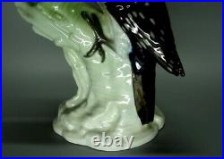 Antique Woodpecker Bird Original KPM Porcelain Figurine Art Sculpture Decor Gift