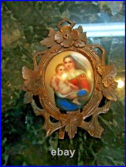 Antique miniature painting on Porcelain attributed to Raphael KPM Style