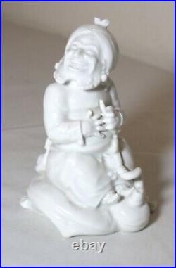 Antique original German KPM white porcelain Arabian hookah man figurine statue