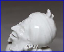 Antique original German KPM white porcelain Arabian hookah man figurine statue