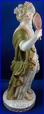 Art Nouveau KPM Berlin Lady Porcelain Figure Figurine Porzellan Figur Jugendstil