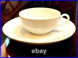Beautiful Antique German Kpm Porcelain 5 Coffee Cups & Saucers Milky White Color