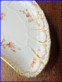 Beautiful Elegant Antique KPM Germany Berlin Porcelain Crescent Shaped Bone Dish