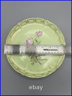 Beautiful KPM Germany Hand Painted Green Floral Plate