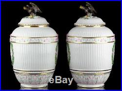 C1840 Pair of Royal Porcelain Factory Berlin KPM Large Urn Jars