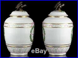C1840 Pair of Royal Porcelain Factory Berlin KPM Large Urn Jars