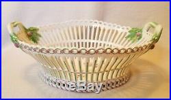 Circa 1820-1830 KPM Porcelain Reticulated Basket Hand Painted Floral Decoration