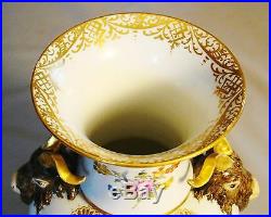 Exceptional Antique KPM Porcelain Royal Berlin Battle Scenes Rams Head Vase