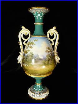Exquisite 18th Century Kpm Berlin Hand Painted Porcelain Portrait Vase C 1770