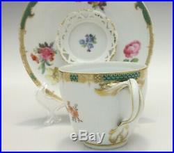 Exquisite KPM Berlin Hand Painted Porcelain Cup & Saucer, c 1800