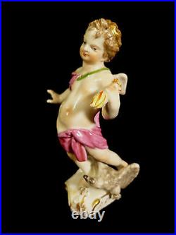 Fabulous 18th Century Signed Kpm Berlin Porcelain Cherub Figurine Circa 1770