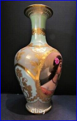 Finest Quality (11) 1880s KPM/Royal Vienna Hand Painted Porcelain Portrait Vase