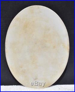 Firenze Porcelain Hand painted Religious Monk 7 by 5 3/8 convex plaque oval Kpm