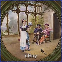 French Hand Painted Porcelain Plaque Painting 20th Century not KPM