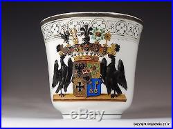GERMAN PRUSSIAN Berlin KPM ARMORIAL Cup & Saucer WAPPEN TASSE Crest vase
