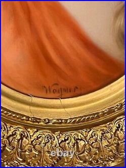 Gorgeous Rare Antique KPM Porcelain Plaque Adolo Signed Wagner Circa 1890