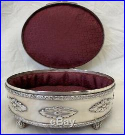 IMPORTANT French 950 Silver Box With KPM Porcelain Hand Paint Plaque On Top