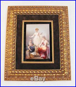 Important Kpm Porcelain Plaque With Painting The Three Fates