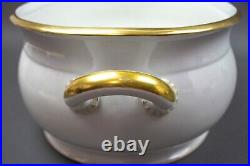 KPM Antique Large Porcelain Gold Gilt Foot Bath Wash Bowl Basin Rare