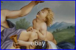 KPM Berlin 19th Century Hand Painted Bacchus & Ariadne 16 Inch Charger Plaque A