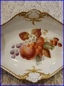 KPM Berlin Art Nouveau Porcelain fruit bowl serving gold trim antique excellent