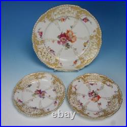KPM Berlin Germany Reliefzierat Pattern Dinner Plate and 2 Bread Plates