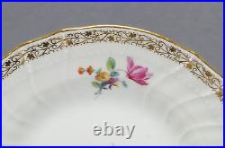KPM Berlin Hand Painted Floral & Gold 8 3/4 Inch Luncheon Plate C. 1870 1945