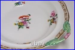 KPM Berlin Hand-Painted Porcelain Pedestal Bowl Germany 19th Century -Signed