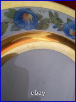 KPM Berlin Hand Painted Topographical & Gold 8 3/4 Inch Plate