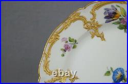 KPM Berlin Neuzierat Hand Painted Floral & Raised Gold 7 5/8 Dessert Plate C