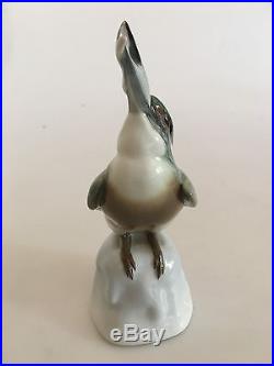KPM Berlin Porcelain Figurine #140/1013 of Kingfisher with Fish