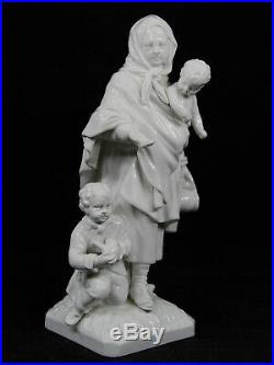 KPM Berlin Porcelain Figurine Begging Woman with Children