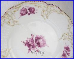 KPM Berlin Porcelain dinner plate(s) Reliefzierat puce antique cir 1900