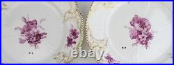 KPM Berlin Porcelain dinner plate(s) Reliefzierat puce antique cir 1900