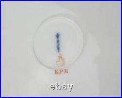 KPM Berlin Porcelain dinner plates Reliefzierat puce flowers antique circa 1900